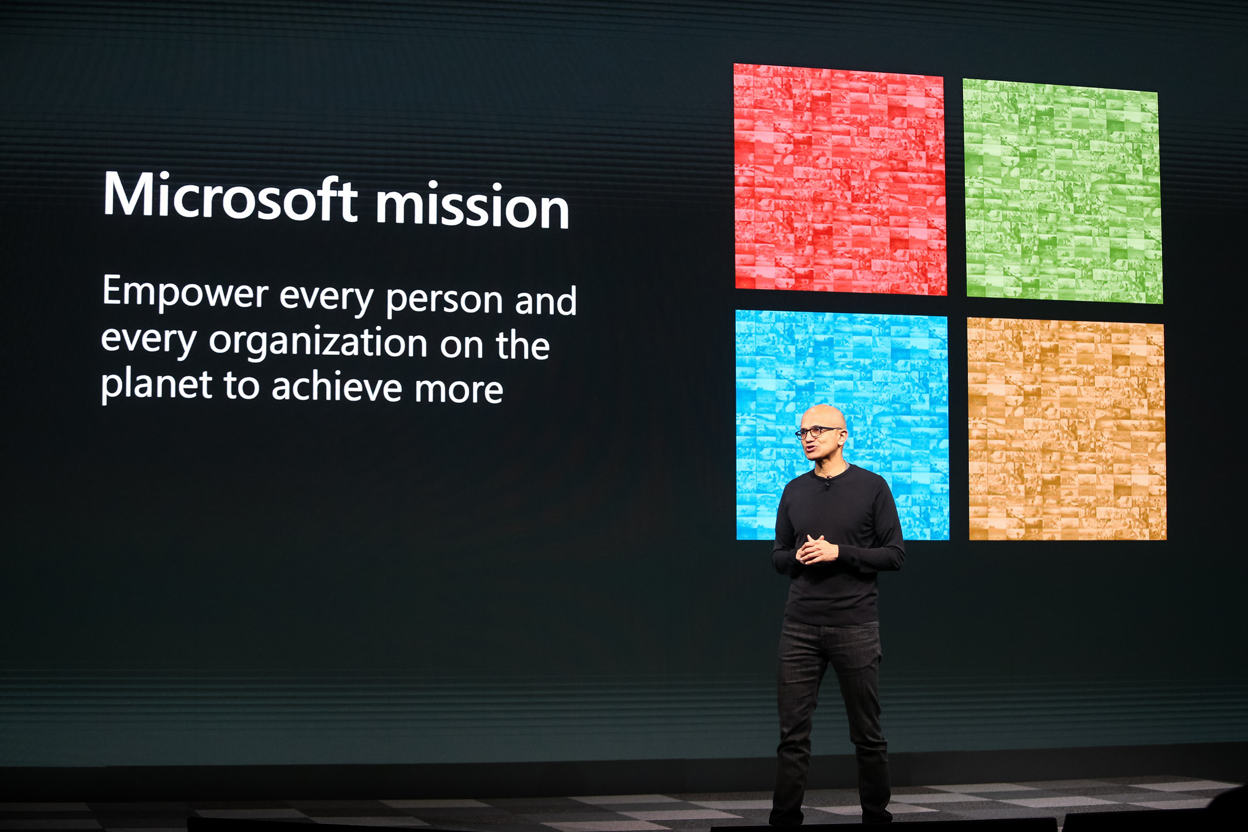 近年来 Satya Nadella 主持的微软发表会相当热门，隐隐有当年贾伯斯的格局。