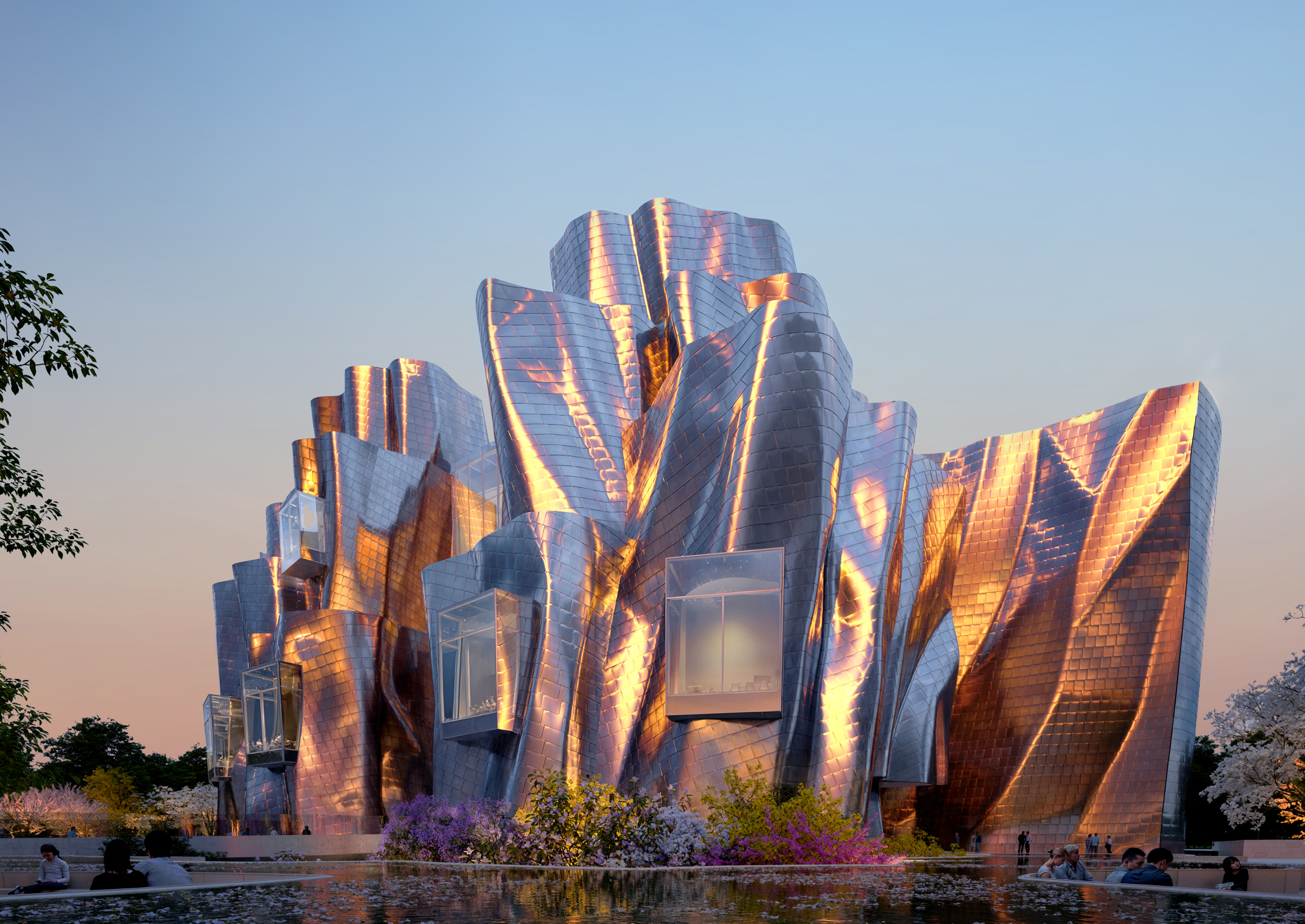 序寫當代學域新紀元 - 金屬曲線交織水彩光影