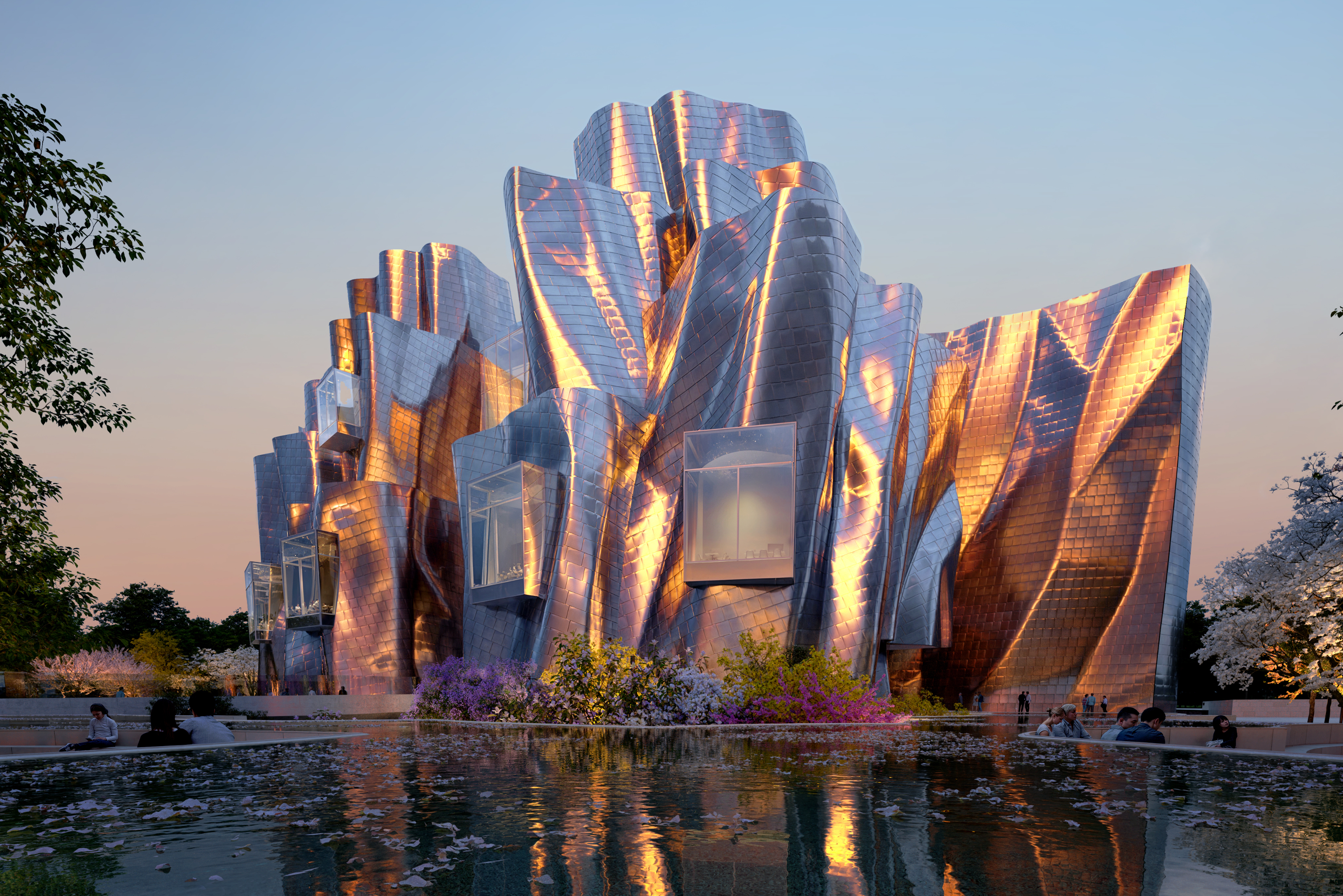 序寫當代學域新紀元 - 金屬曲線交織水彩光影