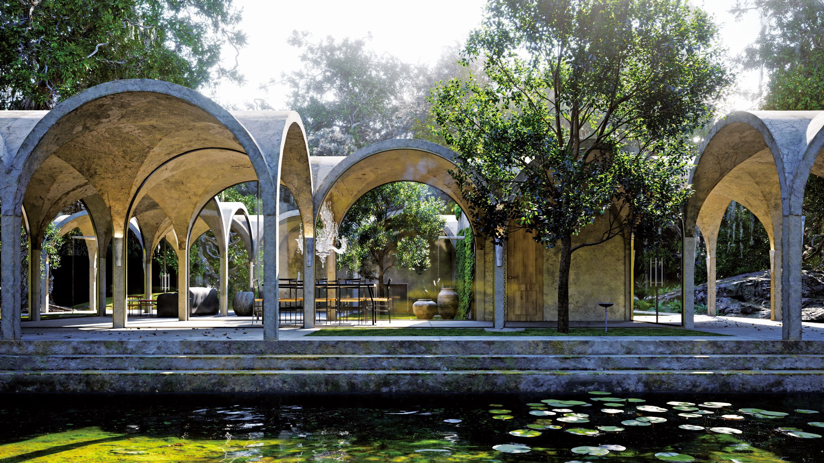 PENETRATING AESTHETIC: HOUSE OF FOUR GARDENS 透视建筑 - 花园住宅里的自然哲学