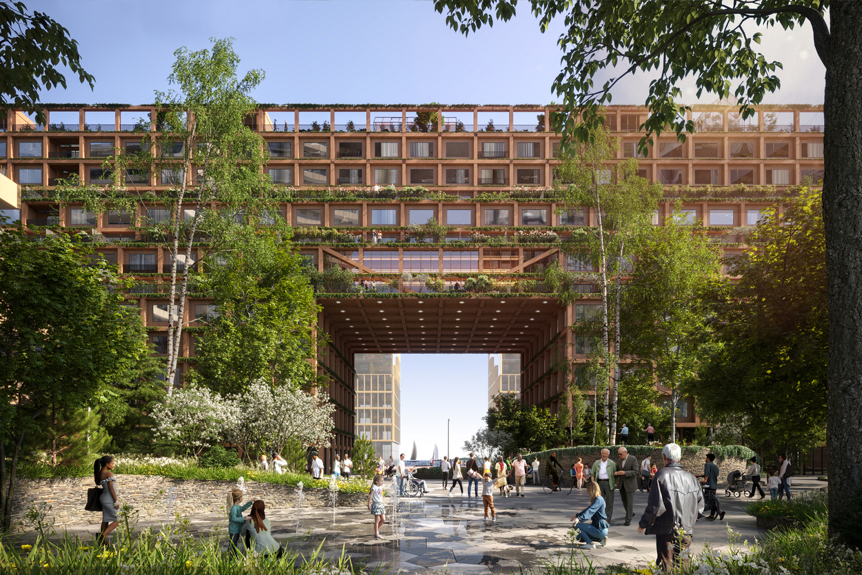 Timber House 前便是占地 2 英亩的森林公园。