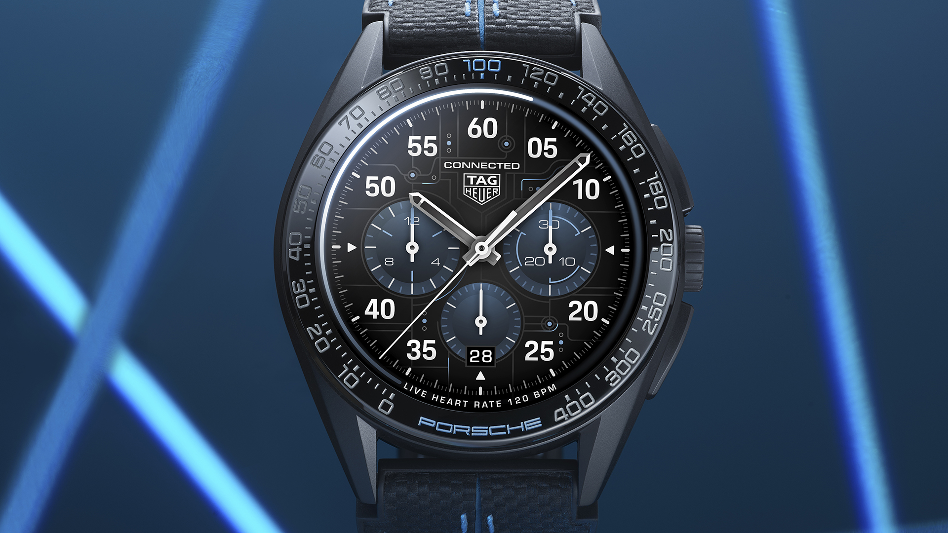TAG Heuer × Porsche 聯名智慧錶款，結合高端製錶工藝與賽車元素，展現品牌科技感與運動精神。