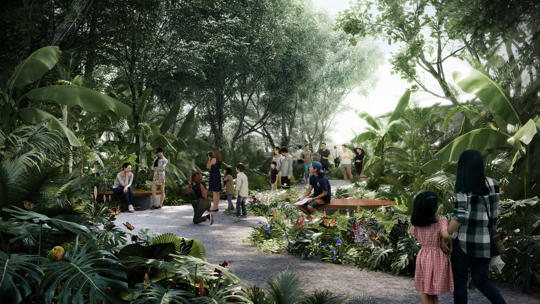 植入超過 15 萬棵植物的屋頂公園，將幫助淨化空氣，緩解城市熱島效應。