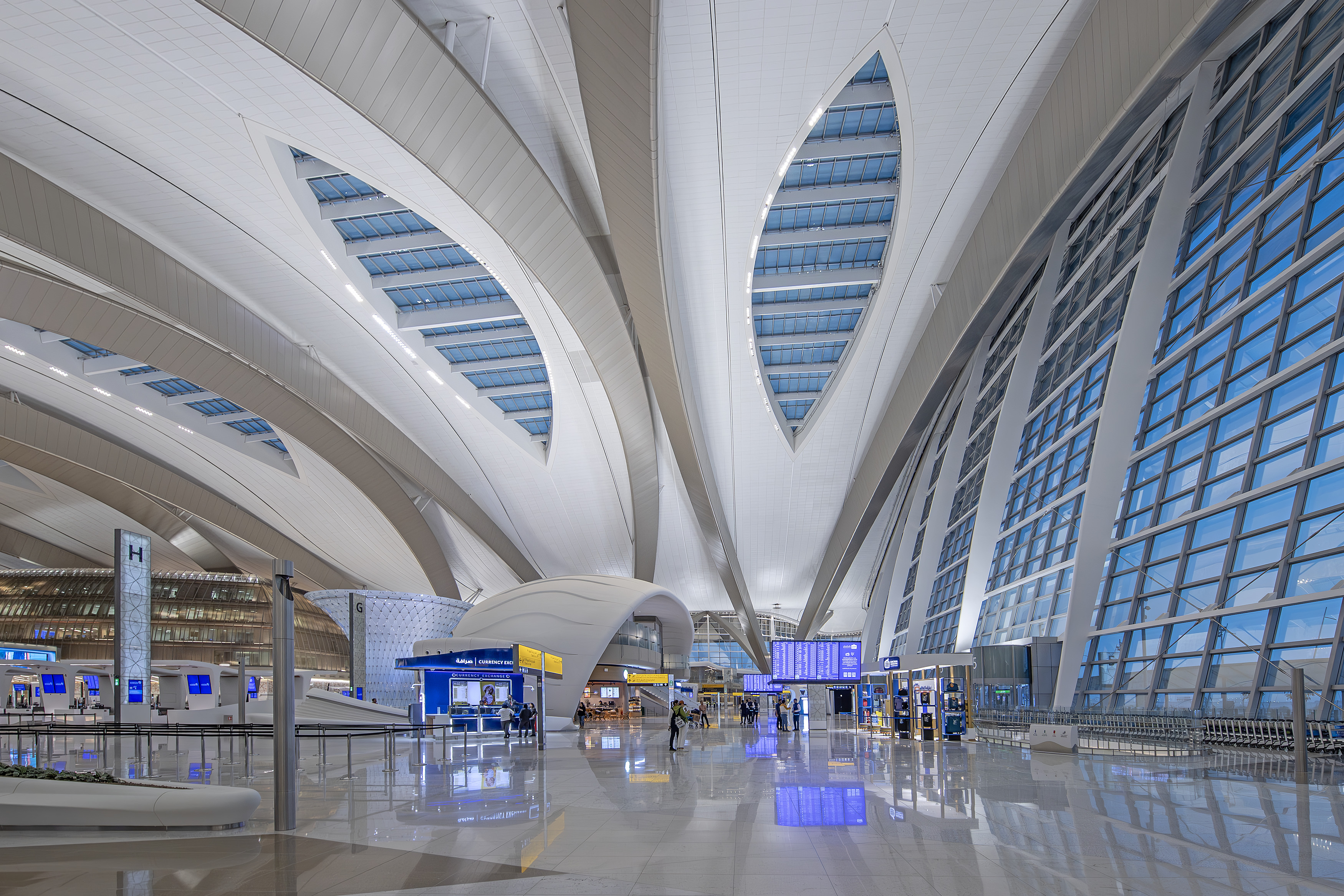 A 航廈最大化空間使用效率，以創紀錄的在 12 分鐘內即可抵達登機口。