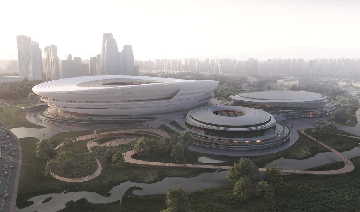 NET ZERO FUTURE : Hangzhou International Sports Centre 淨零進行式 - 向茶園梯田致敬的綠色場館
