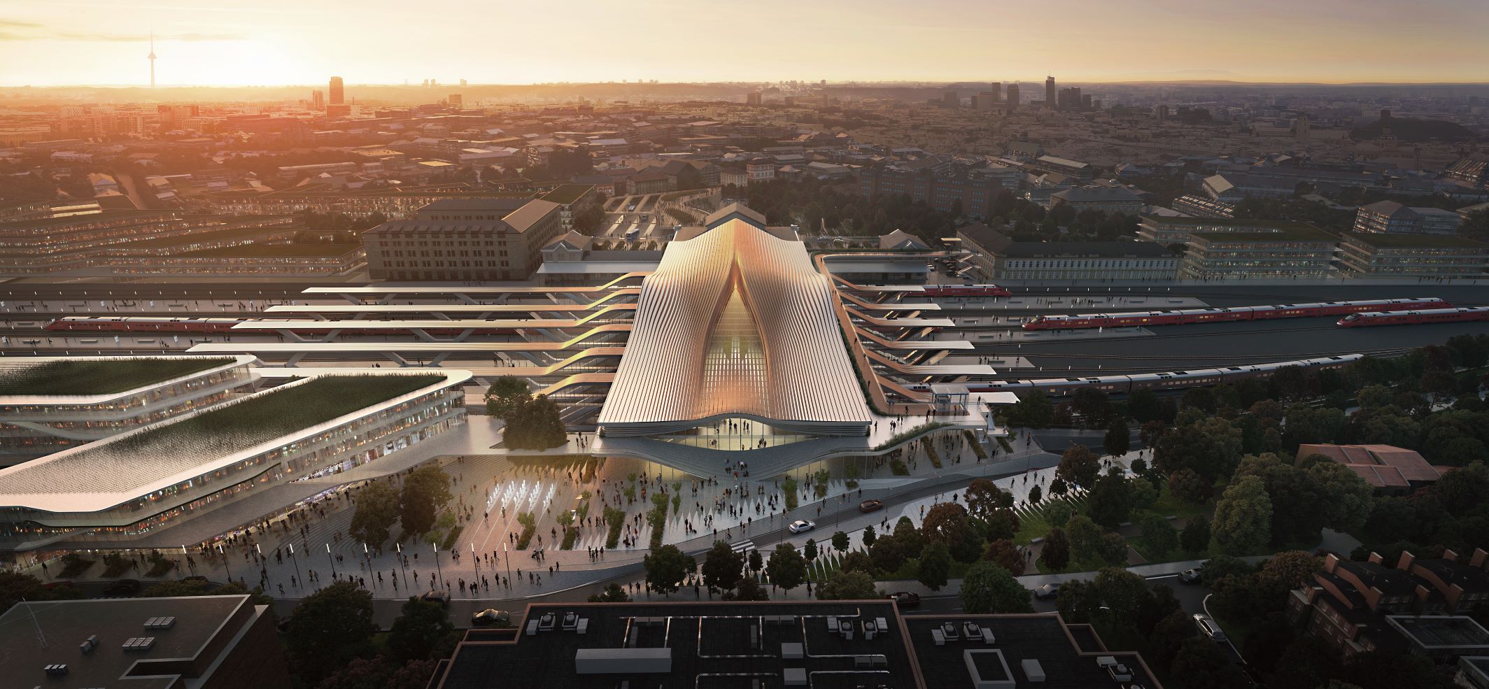 FUTURE TRANSPORTATIONC: VILNIUS RAILWAY STATION 未来转运站 - 流线型桥梁站体