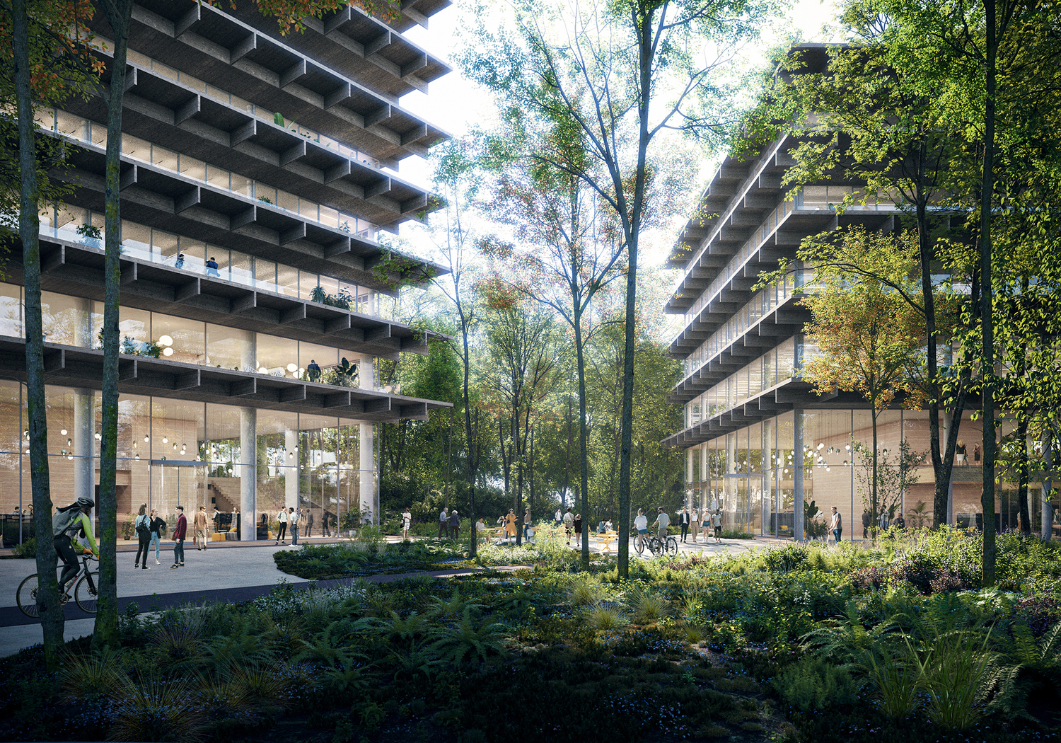 以大量树木和绿化景观代谢二氧化碳的 Poort van de Prijkels，每年将可吸收超过 16.5 万吨的碳排量。