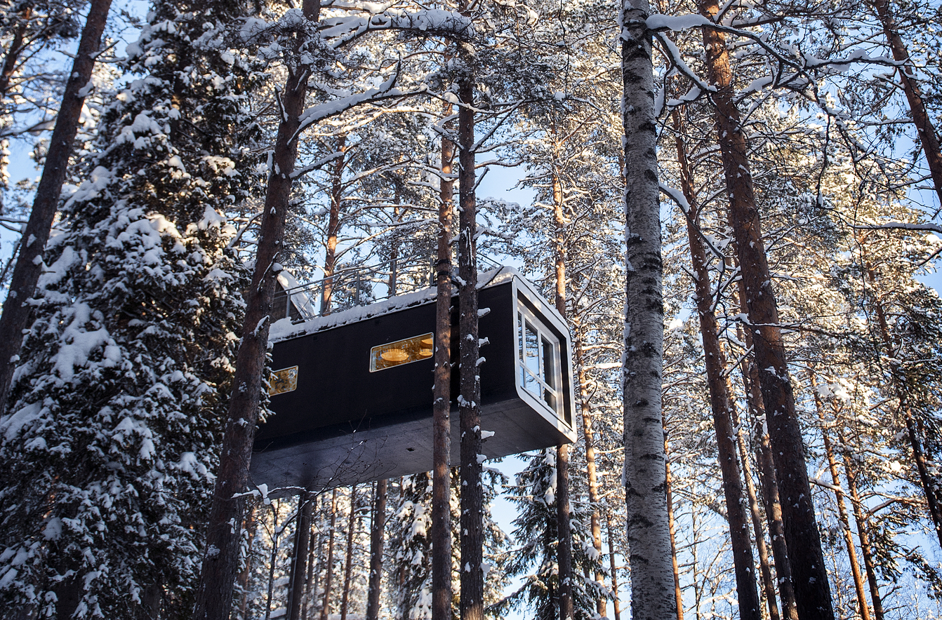 坐落在陡坡顶部的 The Cabin，享有绝佳的赏景视野，是情侣、夫妻最爱的渡假树屋。