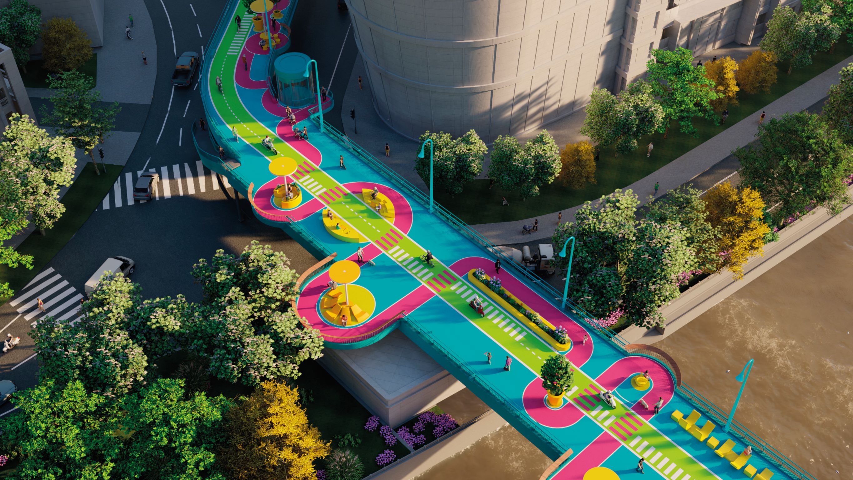 COLORFUL LIFE: HIGH LOOP 彩色建築 百變魅力 - 活潑搶眼彩色高架公園