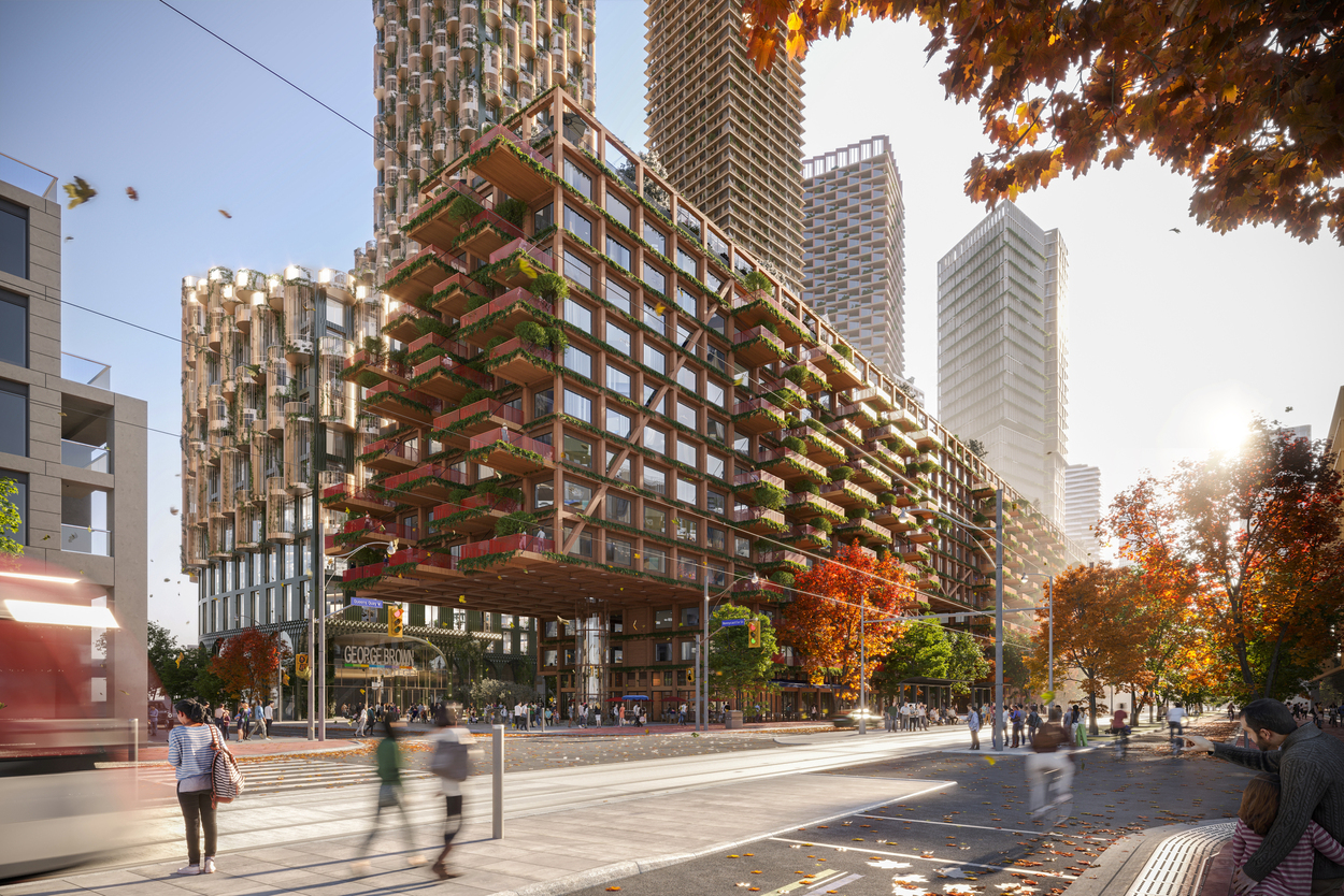 Timber House 在各楼层设计有诸多绿化露台，营造出缀满绿意的有机木建筑风情。