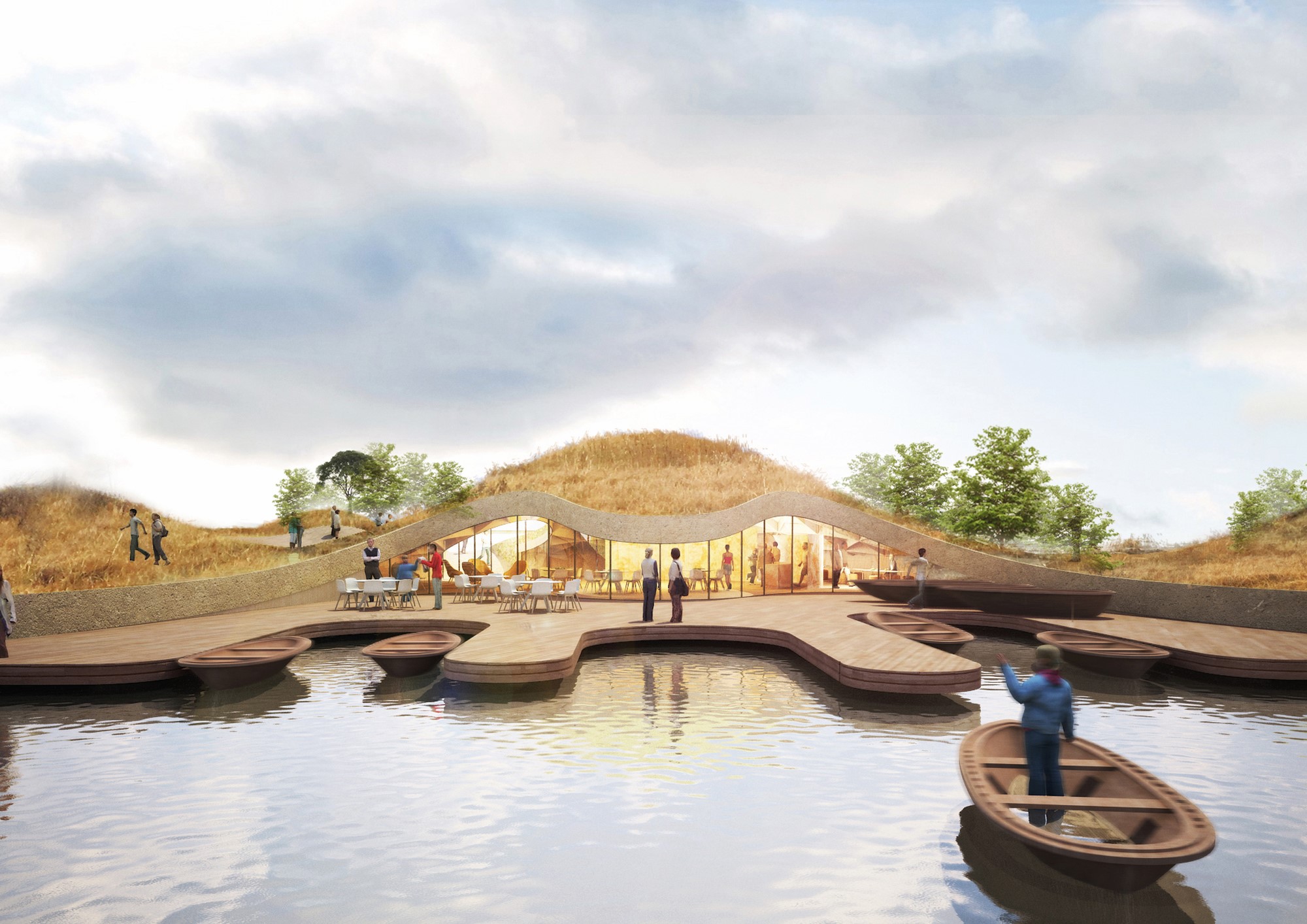 BLENDING WITH NATURE: FISHERMEN'S WHARF 建筑隐身术:融入地景的创意建筑 - 沙丘下的码头咖啡馆