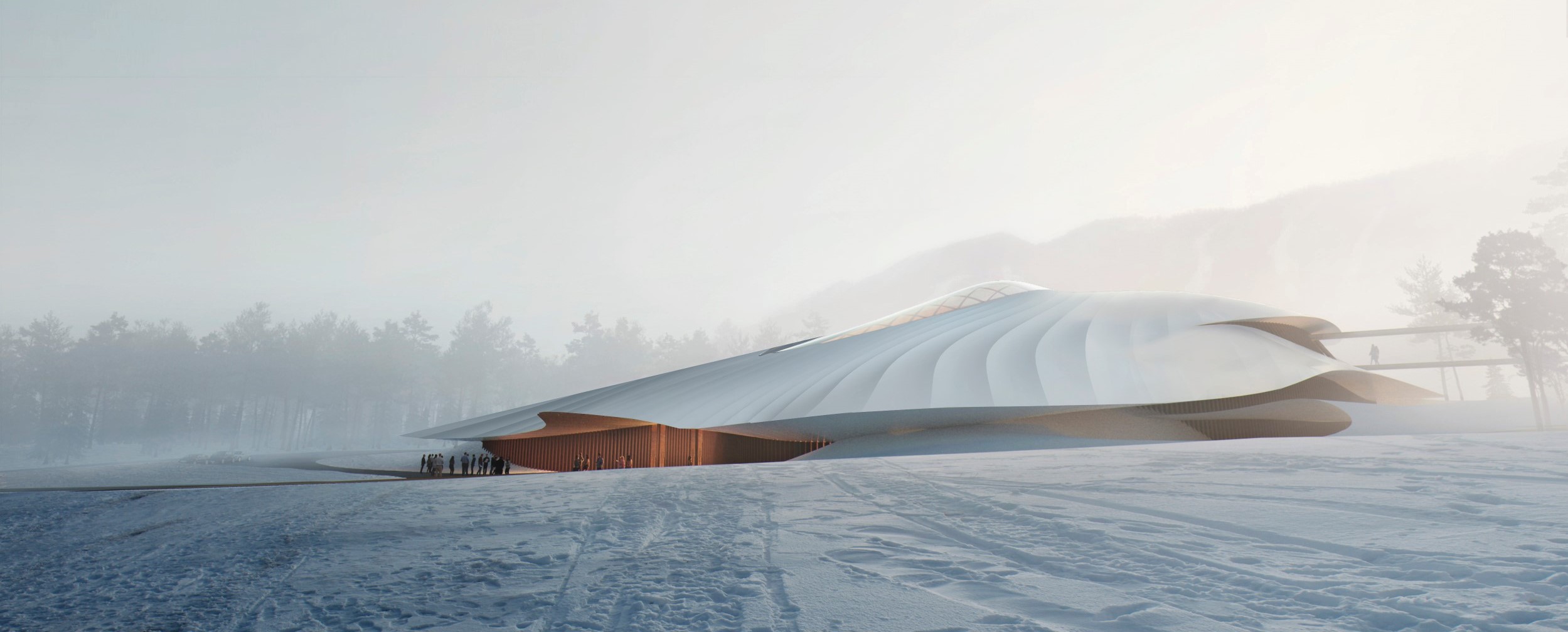 THE WORLD'S GREATEST ARCHITECTURE PROJECTS: YABULI CONFERENCE CENTRE 2020 最受瞩目获奖建筑 - 消失于北国雪地间的建筑
