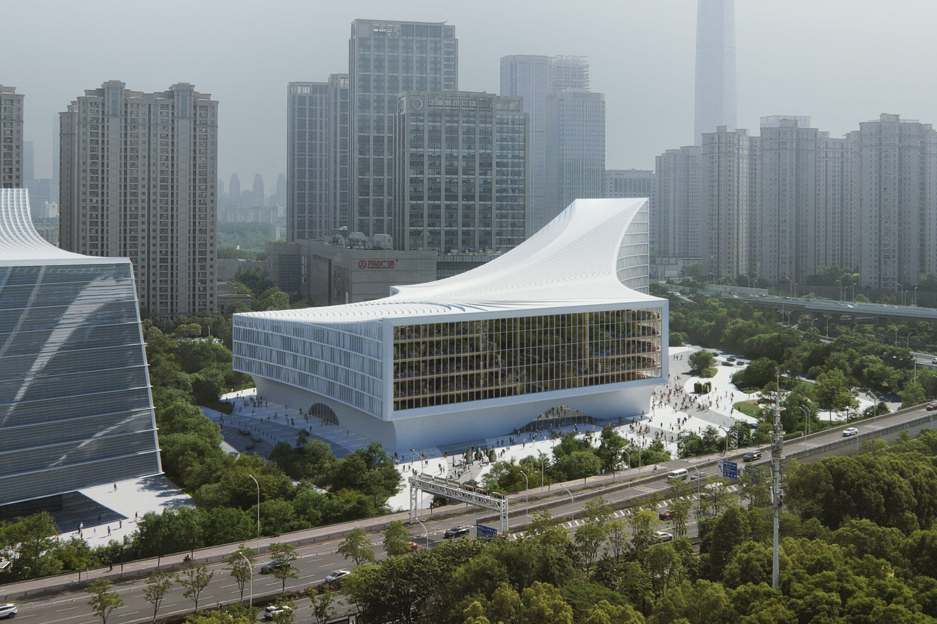 EXPLORING NEW PUBLIC SPACE : Wuhan Library 探索新公共空间能量  - 两江汇流阅读之谷