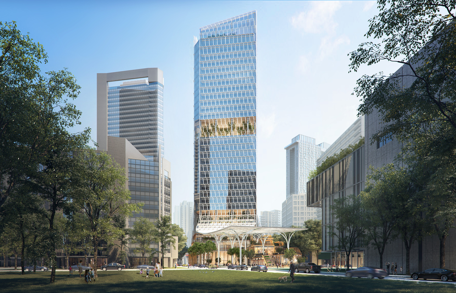 兼具遮阳、集水、通风等功能的环保斗篷， 正是让 Keppel South Central 获得新加坡最高级绿建筑奖章的设计关键。