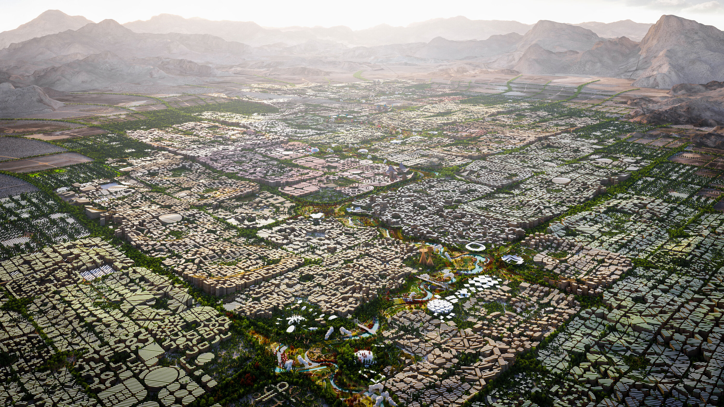 Telosa 的終極目標是建造出能容納 500 萬居民的漠地烏托邦城市。
